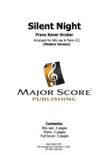 Silent Night - Alto Sax & Piano (C)
