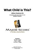 What Child Is This? - Alto sax & Piano (E min)