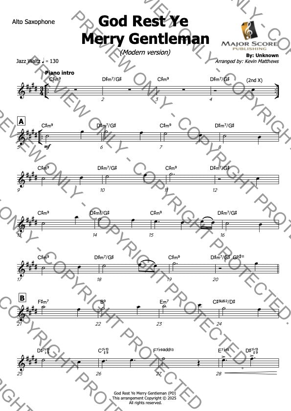 Alto sax & Piano - Christmas sheet music bundle