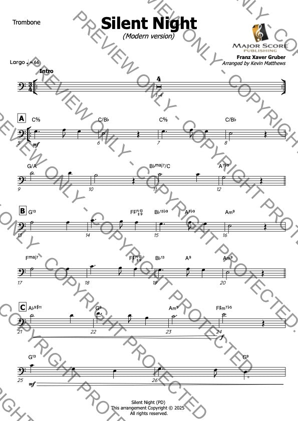 Trombone & Piano - Christmas sheet music bundle