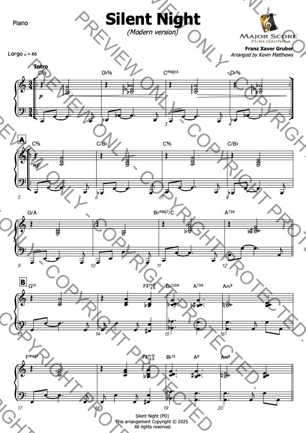 Silent Night - Trombone & Piano (C)