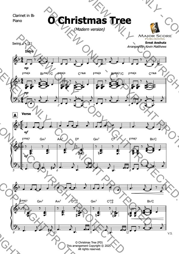 O Christmas Tree - Clarinet in Bb & Piano (F)