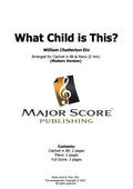 What Child Is This? - Bb Clarinet & Piano (E min)