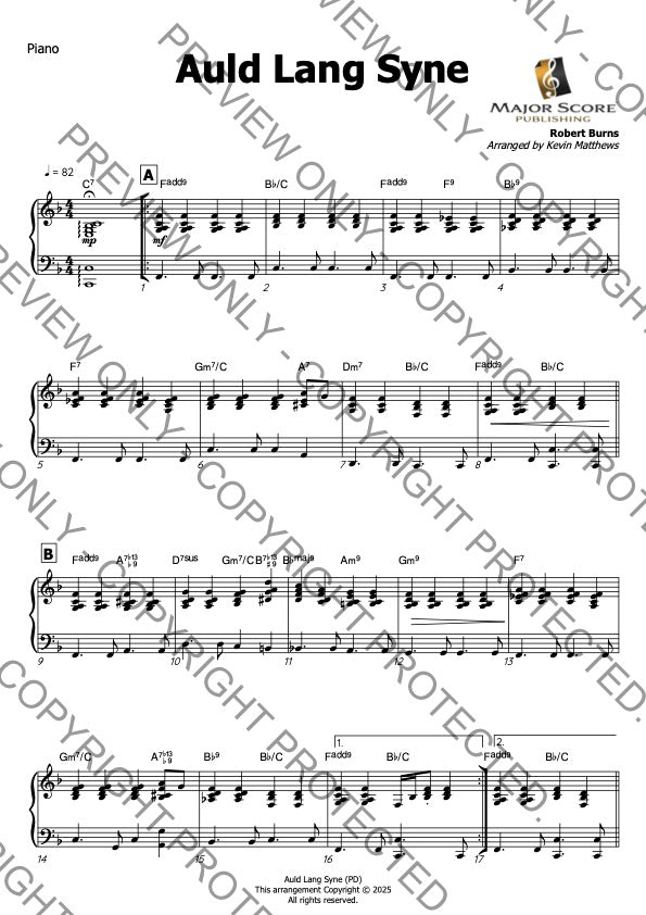 Auld Lang Syne - Viola & Piano (F)