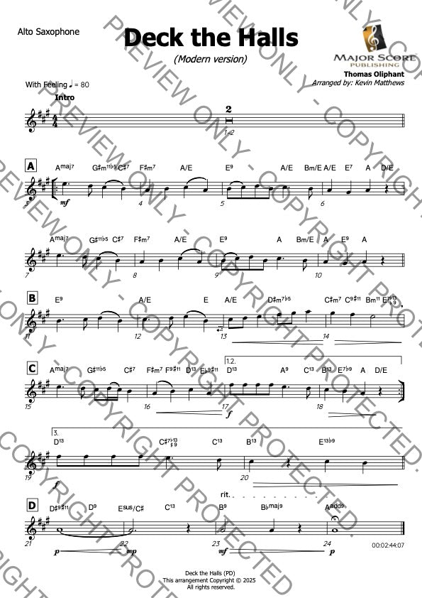 Alto sax & Piano - Christmas sheet music bundle