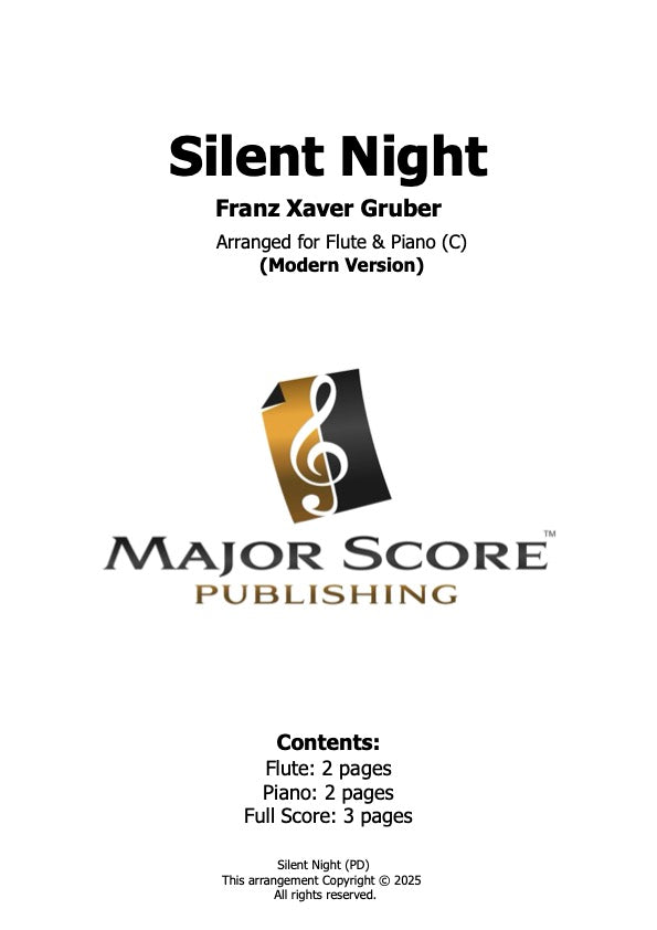 Silent Night - Clarinet in Bb & Piano (C)