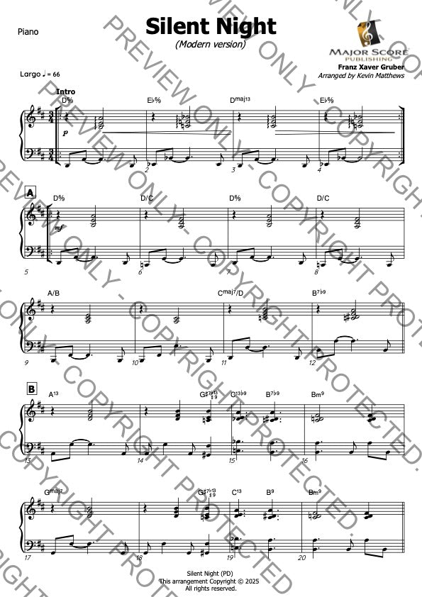 Silent Night - Flute & Piano (C)