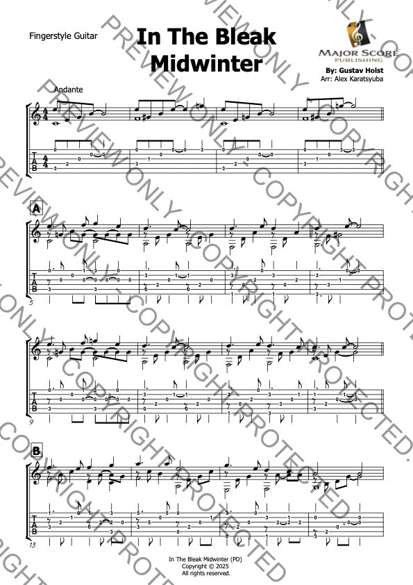 Fingerstyle Guitar -  Christmas sheet music bundle