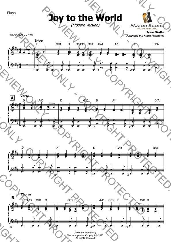 Joy to the World - Flute & Piano (D)