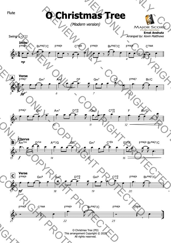 O Christmas Tree - Flute & Piano (F)