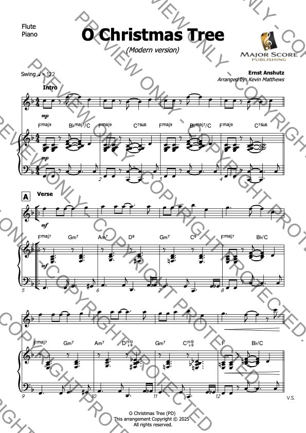O Christmas Tree - Flute & Piano (F)