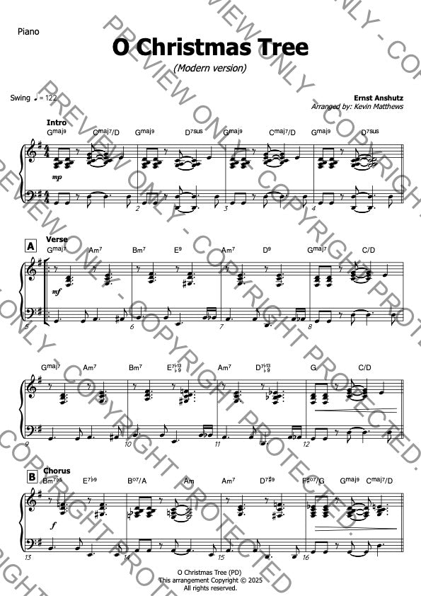 O Christmas Tree - Cello & Piano (G)