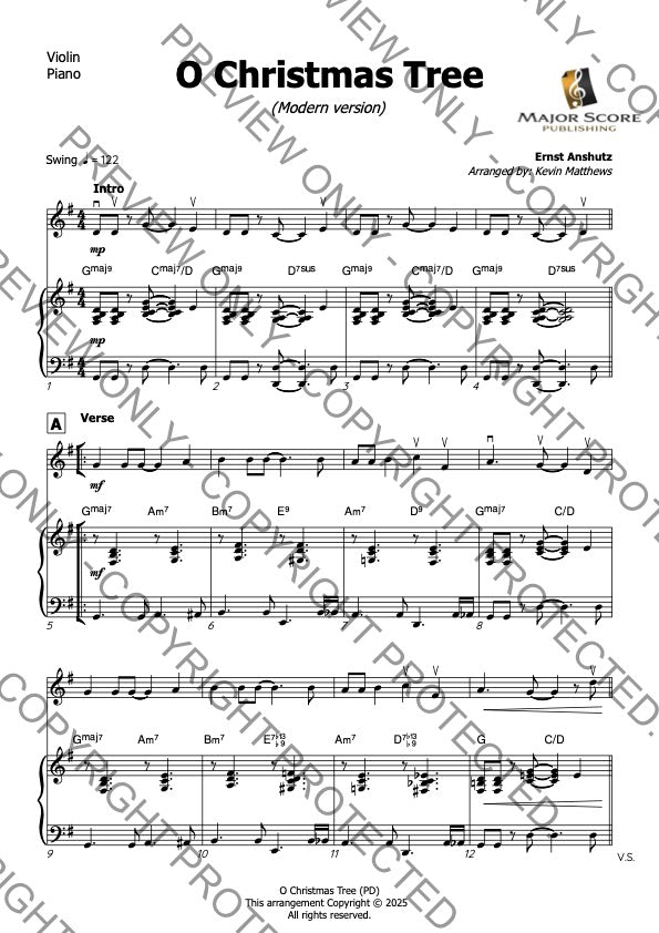O Christmas Tree - Violin & Piano (G)