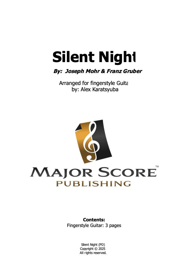 Silent Night - Fingerstyle Guitar