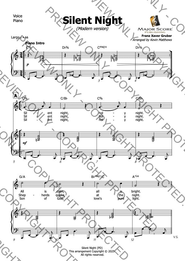 Silent Night - Vocal & Piano (C)