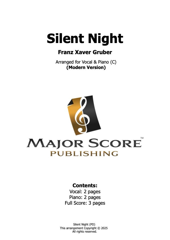 Silent Night - Vocal & Piano (C)