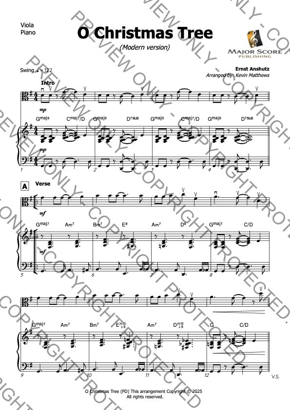 Viola & Piano - Christmas sheet music bundle