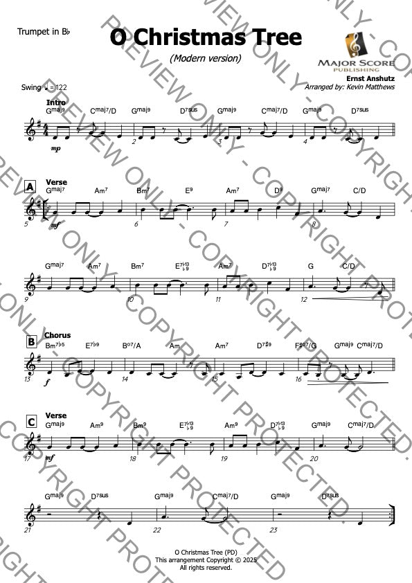 O Christmas Tree - Trumpet in Bb & Piano (F)