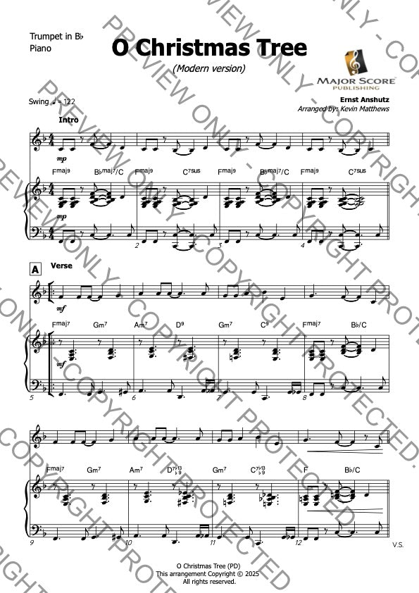 O Christmas Tree - Trumpet in Bb & Piano (F)