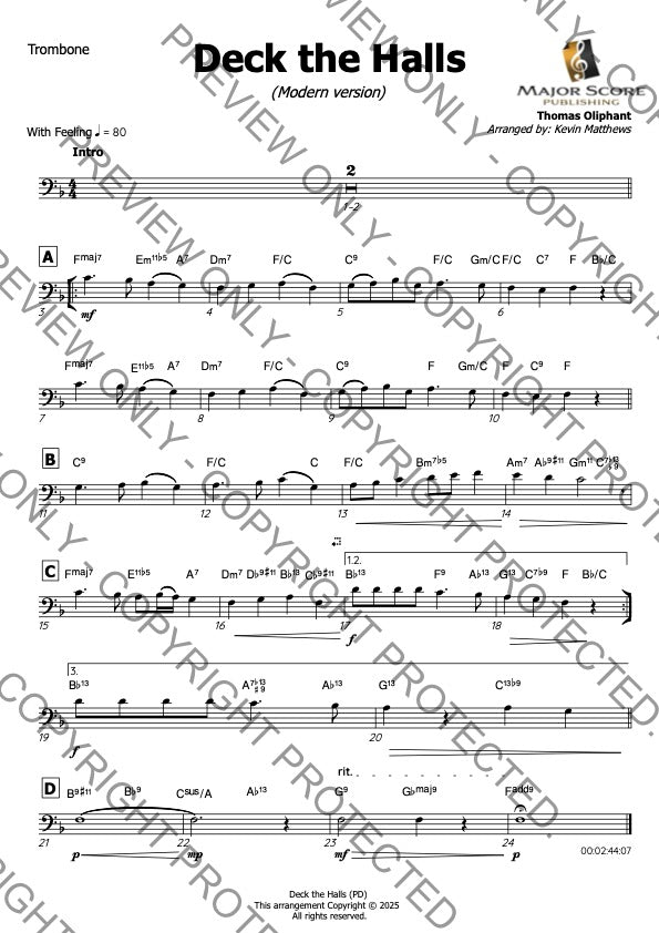 Trombone & Piano - Christmas sheet music bundle