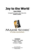 Joy to the World - Trumpet in Bb & Piano (Eb)