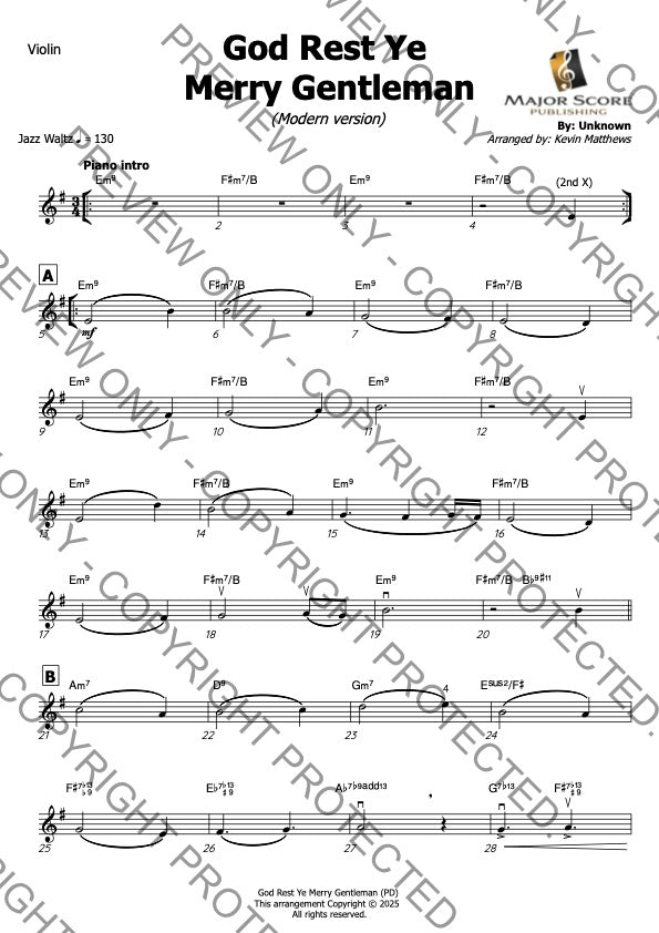 Violin & Piano -  Christmas sheet music bundle