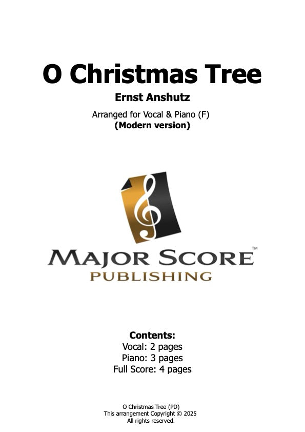 O Christmas Tree - Vocal & Piano (F)