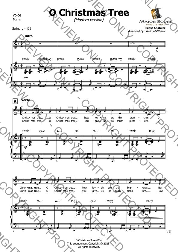 O Christmas Tree - Vocal & Piano (F)