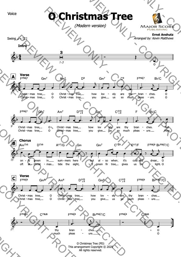 O Christmas Tree - Vocal & Piano (F)