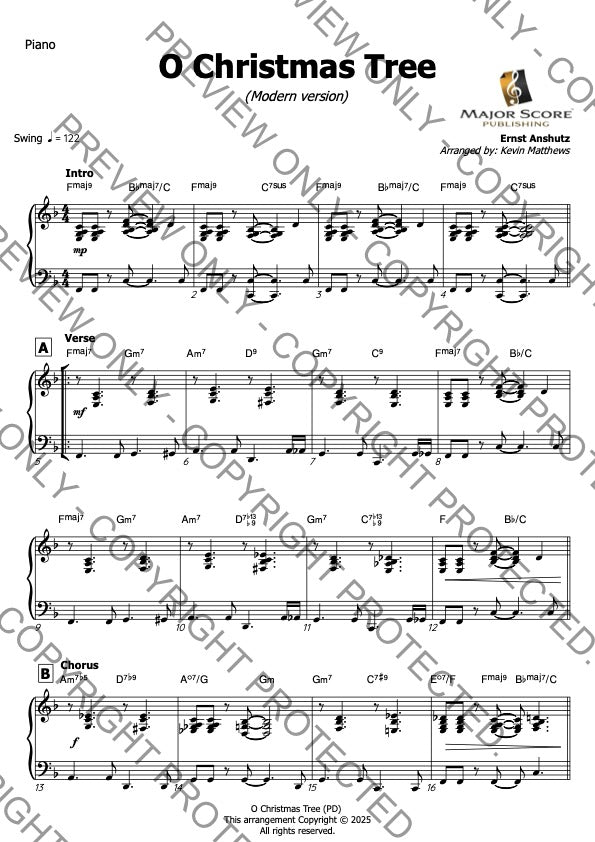 O Christmas Tree - Vocal & Piano (F)