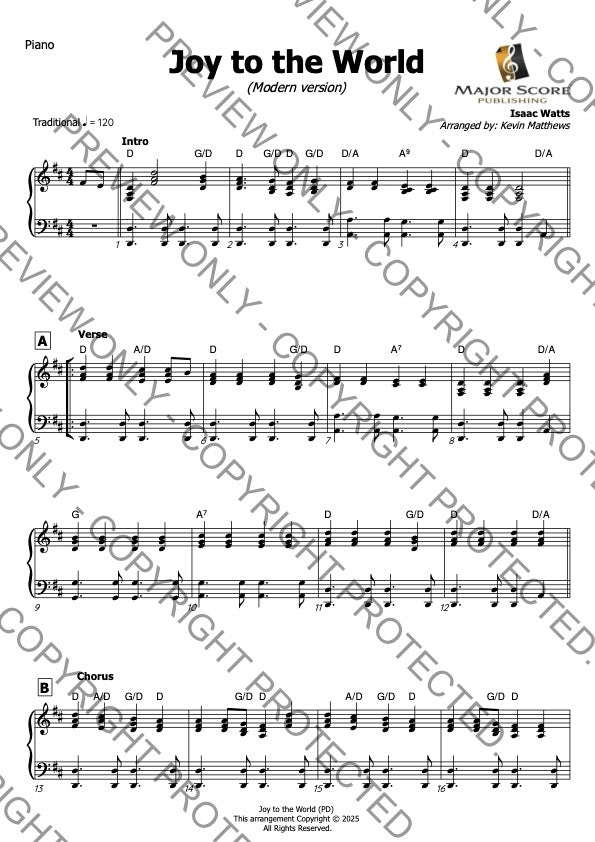 Joy to the World - Violin & Piano (D)