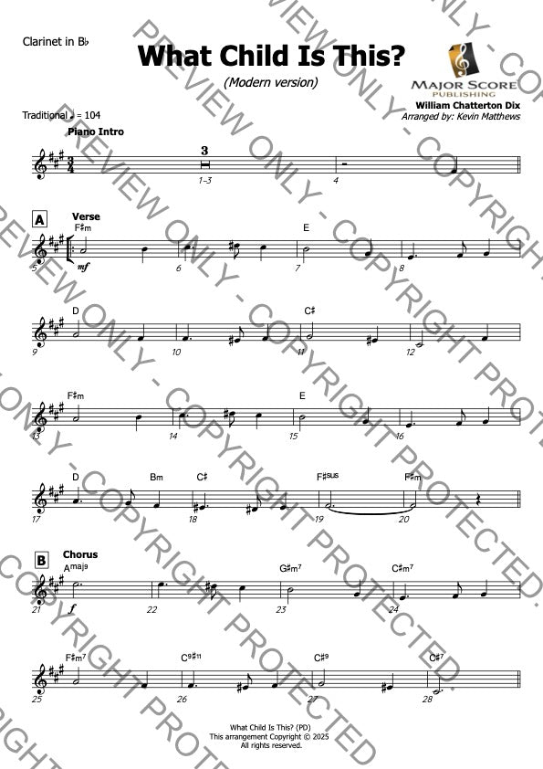 Bb Clarinet & Piano - Chrimstas sheet music bundle