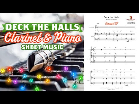 Deck the Halls - Clarinet in Bb & Piano (F)