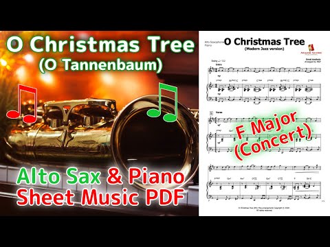 O Christmas Tree - Alto saxophone & piano (F)