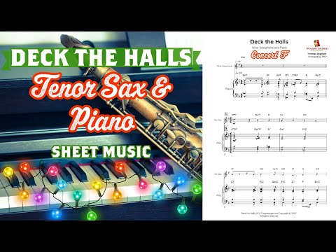 Deck the Halls - Tenor sax & Piano (F)