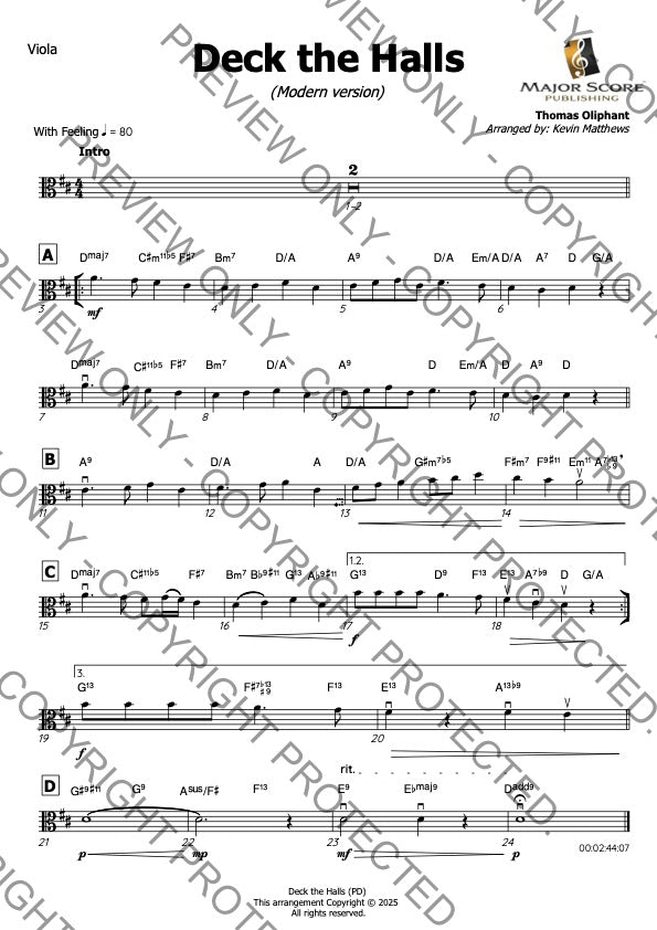 Viola & Piano - Christmas sheet music bundle
